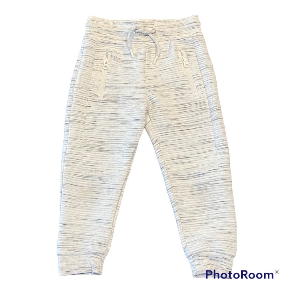 Primark cream and gray stripes joggers